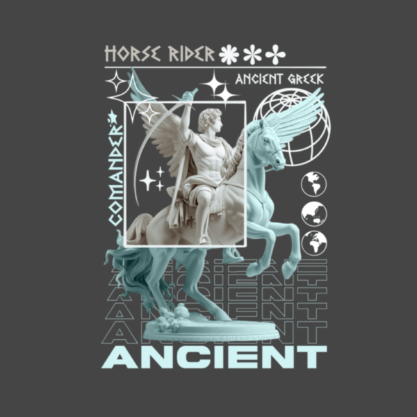 Ancient Horse Rider Streetwear Design